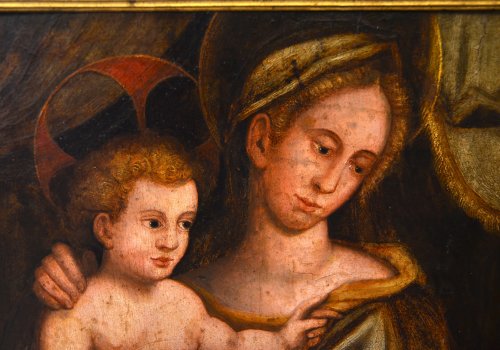 École toscane (Florence) début du XVIe siècle - Vierge à l'enfant - Tableaux et dessins Style Renaissance